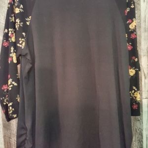 Black & Floral Blouse